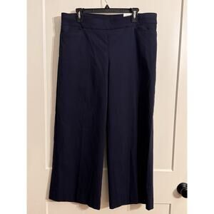 So Slimming Bridgette Wide Leg Pant Navy Ink Chico’s Sz 2.5R 14R NWT Work Preppy